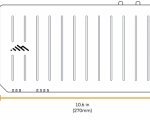 Cradlepoint NetCloud Essentials for SOHO - E100 Cat 4 - 5 Yr - Top View - Dimensions 